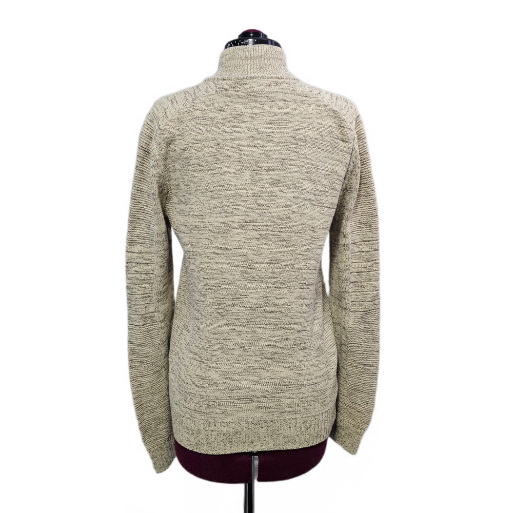 Guess Beige Marbled Zip Up Mock Neck Sweater Men - Picture 5 of 15
